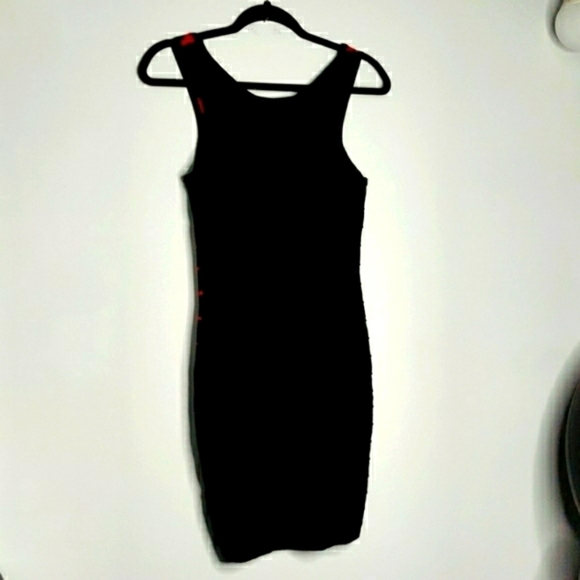 Black and Red graphic print Sweater Dress - Picture 5 of 7